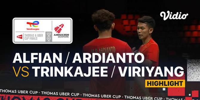 VIDEO Piala Thomas 2020: Indonesia Vs Thailand 2-2, Fajar Alfian / Muhammad Rian Ardianto Menang Mudah
