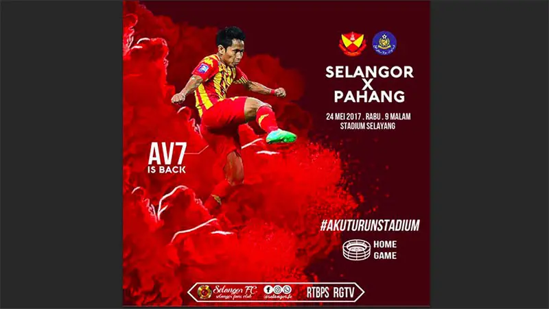 Admin akun Facebook Selangor Fans Club menyambut debut Andik Vermansah musim ini bersama Selangor FA. (Bola.com/Dok. Selangor Fans Club Facebook)