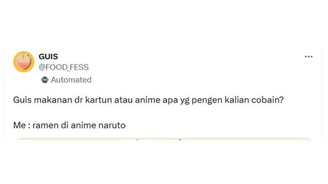 6 Cuitan Netizen Penasaran Santap Makanan di Kartun Ini Bikin Tepuk Jidat