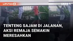 Kembali meresahkan aksi sekumpulan remaja menenteng senjata tajam di jalanan