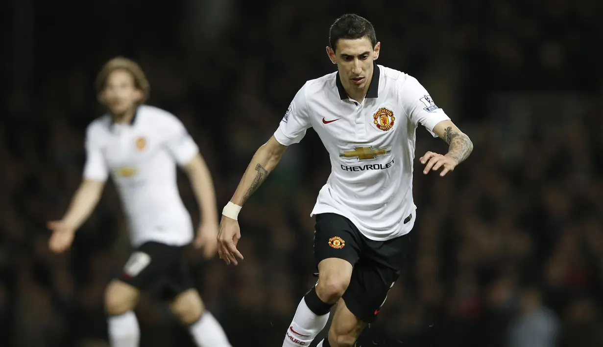 4. Angel di Maria (75 juta euro) - Pemain asal Argentina ini didatangkan Manchester United dari Real Madrid dengan biaya mencapai 75 juta euro. Namun Di Maria tidak bertahan lama di Old Trafford, Manchester United kemudian menjualnya ke PSG. (AFP/Adrian Dennis)