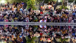 Kelima taman kota tersebut, diantaranya Taman Menteng dan Taman Lapangan Banteng di Jakarta Pusat, serta Taman Langsat, Taman Ayodya, dan Taman Literasi Martha Tiahahu di Jakarta Selatan. (Liputan6.com/Herman Zakharia)