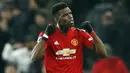 6. Paul Pogba (Manchester United) - Mantan Pemain Juventus ini memiliki pemasukan sebesar 34 juta dollar atau Rp 506 miliar. Pogba menempati posisi keenam sebagai pemain dengan pendapatan tertinggi di dunia. (AP/Martin Rickett)