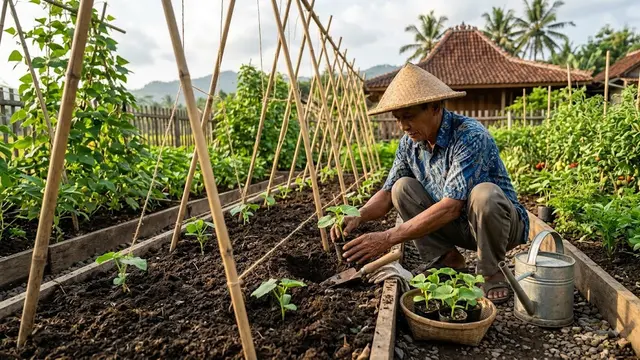 Cara Menanam Mentimun di Pekarangan/AI Generated