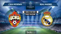 Liga Champions 2018/2019 CSKA Moscow vs Real Madrid (Bola.com/Adreanus Titus)