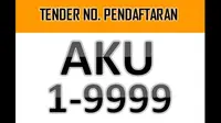 Pelat nomor cantik nomor AKU 1 dikeluarkan Direktor Perak Road Transport Departemnt, Malaysia. 