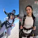 Intip keseruan Febby Rastanty jajal skydiving dengan wajah yang glowing (@febbyrastanty)