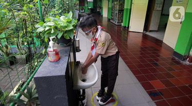 FOTO: Uji Coba Sekolah Tatap Muka di Jakarta