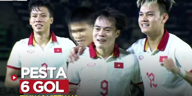 VIDEO: Pesta 6 Gol Vietnam ke Gawang Laos di Grup B Piala AFF 2022
