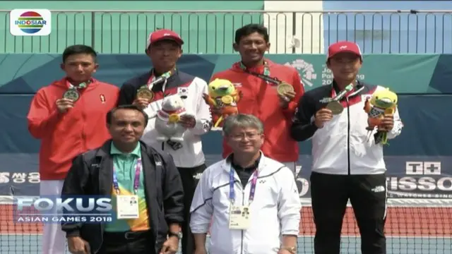 Atlet soft tenis Indonesia, Alexander Elbert See berjuang sampai alami kram untuk kalahkan pemain Korea, Kim Jin Woong, di babak final.