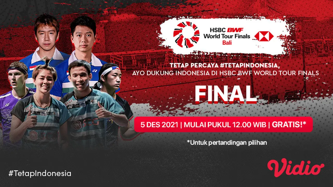 Link Live Streaming Grand Final BWF World Tour Finals 2021 di Vidio