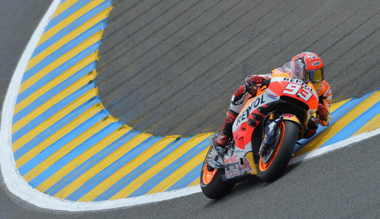 Marc Marquez, menjadi yang tercepat di MotoGP Prancis pada tahun 2014. (AFP/Jean-Francois Monier)