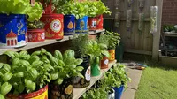 6 Cara Buat Kaleng Kue Bekas jadi Pot Taman Hias