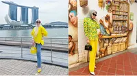 6 Mix and Match Outfit Kuning untuk Hijabers ala Syahrini, Cetar Tanpa Norak