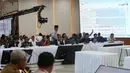 Suasana rapat Rekapitulasi Hasil Penghitungan Perolehan Suara Tingkat Nasional dan Penetapan Hasil Pemilu Tahun 2019, Jakarta, Sabtu (18/5/2019). Rapat membahas dan menetapkan perolehan suara dari Papua Barat dan DKI Jakarta. (Liputan6.com/Helmi Fithriansyah)