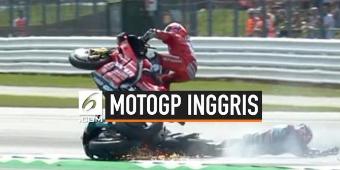 VIDEO: Detik-Detik Tabrakan Parah di MotoGP Inggris