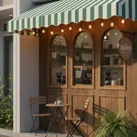 Desain Kafe Minimalis di Halaman Depan Rumah/ Ilustrasi Gemini AI