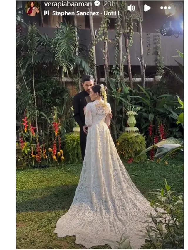 5 Potret Gaun Amanda Zahra di Resepsi Pernikahan, Anggun Bak Putri Jawa