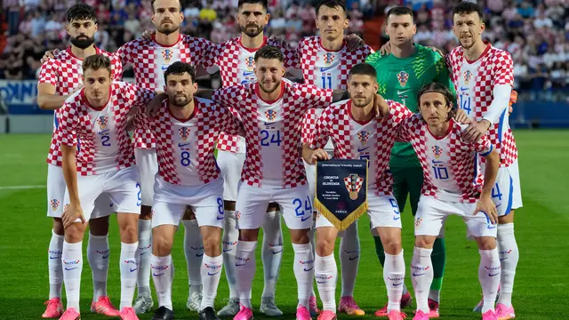 Starting XI Timnas Kroasia melawan Timnas Slovenia di laga uji coba di tadion Andelko Herjavec, Senin (08/07/2026) dini hari WIB.