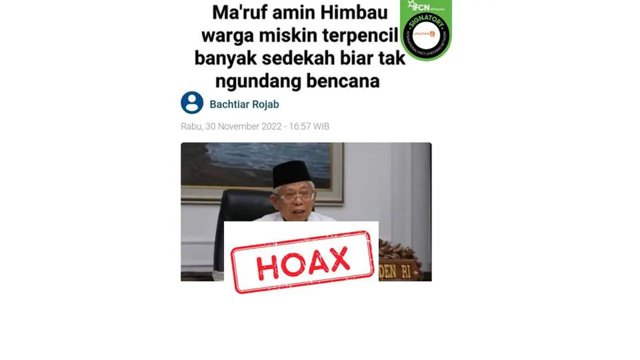 Cek fakta imbauan Ma'ruf Amin