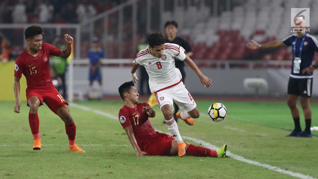 Lawan UEA U-19, Indonesia Unggul 1-0 di Babak Pertama