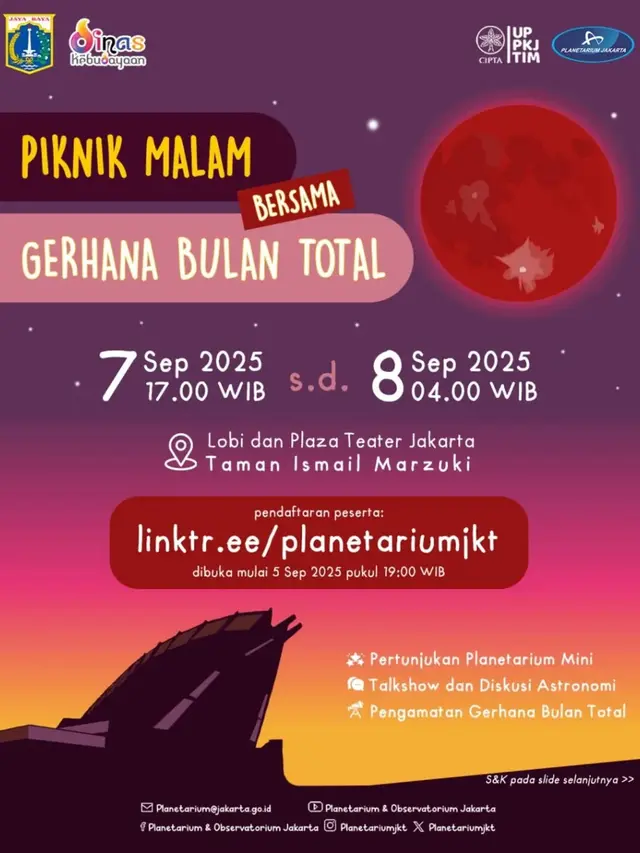 Planetarium Jakarta Ajak Warga Saksikan Gerhana Bulan Total Gratis di TIM