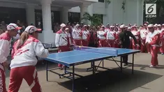 Presiden Joko Widodo melepas Kontingen Indonesia untuk Sea Games 2017 di Kuala Lumpur Malaysia. 