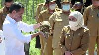 Gubernur Jawa Timur bergabung dengan perwakilan daerah lainnya di IKN Nusantara. (Sumber: Instagram/khofifah.ip)