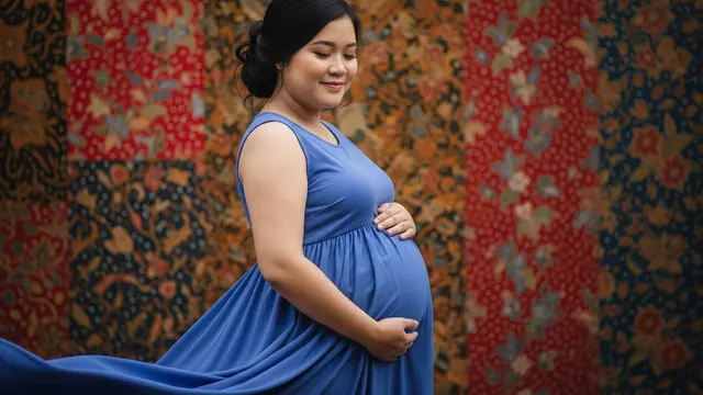 Outfit Ibu Hamil Gemuk Terbaru. Foto: Gemini