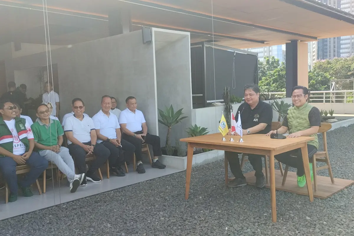 Ketua Umum PKB Muhaimin Iskandar bertemu dengan Ketua Umum Partai Golkar Airlangga Hartarto