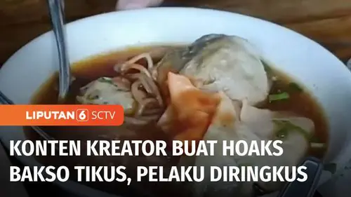 VIDEO: Viral di Medsos, Konten Kreator yang Sebarkan Hoaks Video Bakso Tikus Ditangkap