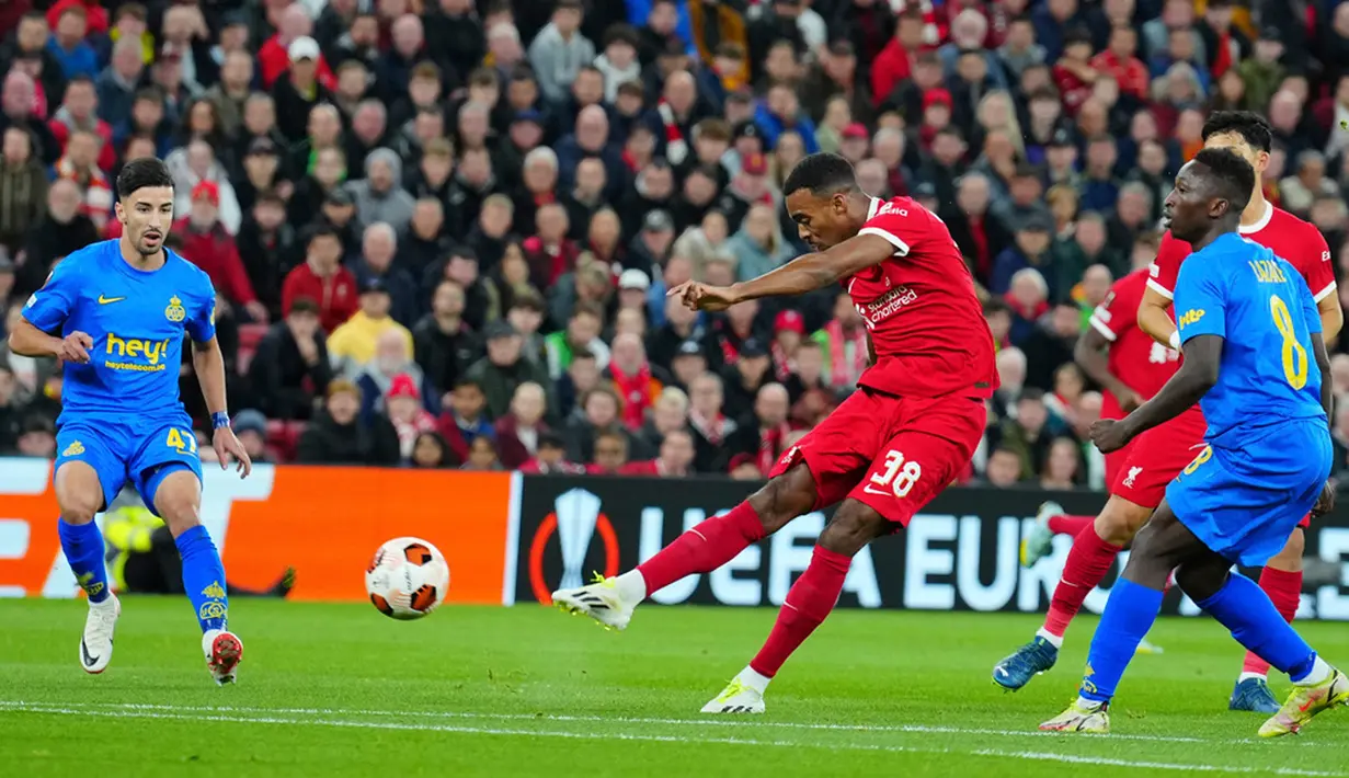 Hasil Liga Europa Liverpool Menang Meyakinkan atas Union SaintGilloise Foto