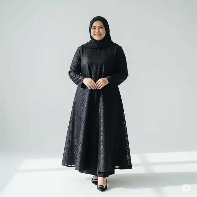 11 Model Gamis Full Brokat Simple Tapi Mewah untuk Wanita Gemuk: Rahasia Tampil Memukau