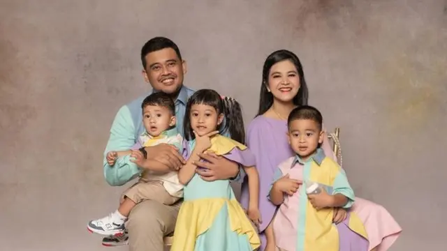 Potret keluarga Bobby Nasution dan Kahiyang Ayu (Sumber: Instagram/bobbynst dan Instagram/ayanggkahiyang)