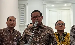 Gubernur DKI Jakarta Pramono Anung di Balai Kota DKI Jakarta, Senin (12/10/2026). (Liputan6.com/Winda)