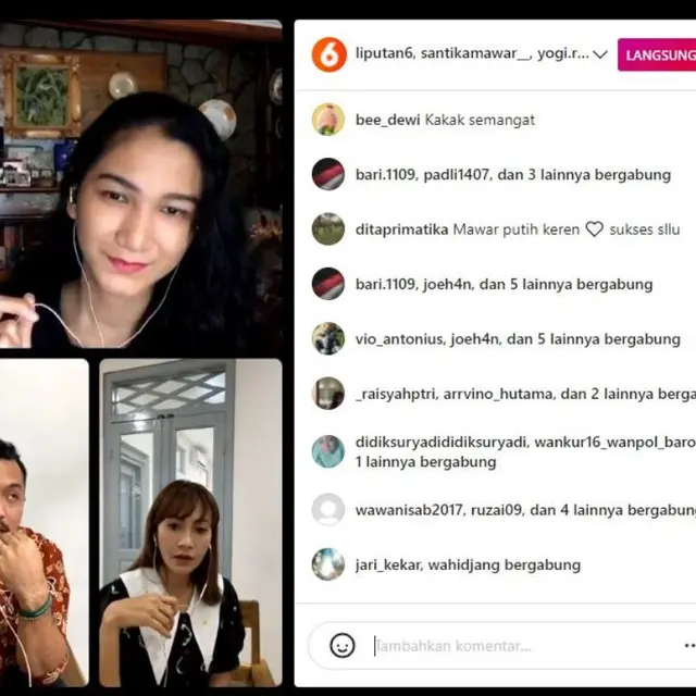 Instagram Live Liputan6 bertajuk ‘Batik Blitar Menggapai Bintang NBA’