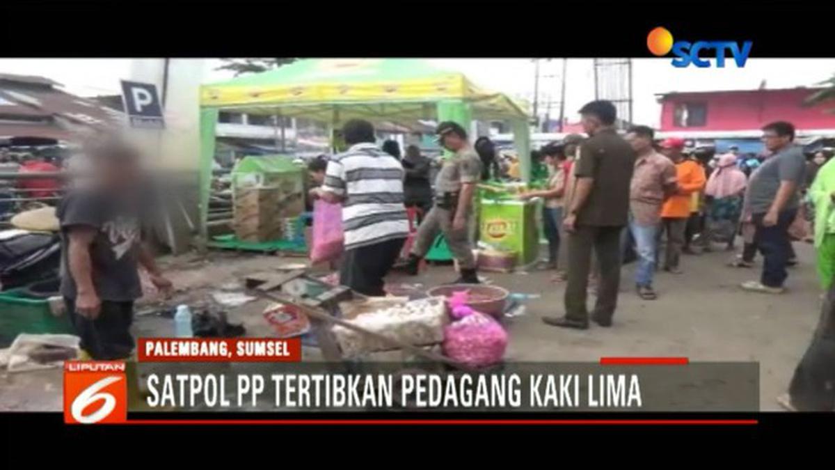 Satpol Pp Tertibkan Pkl Pasar Ulu Palembang News 