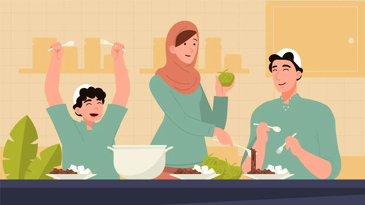 Ilustrasi buka puasa, Ramadan