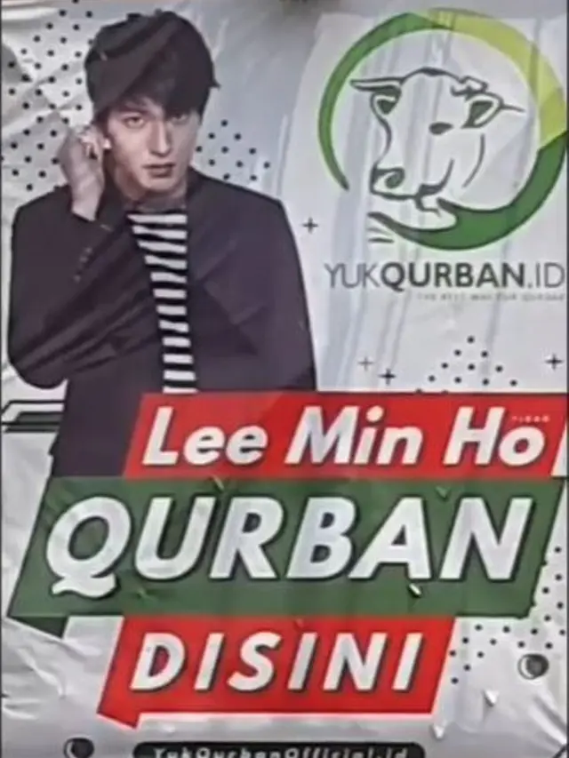 Beredar Spanduk Lee Min Ho Ikut Kurban di Indonesia