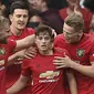 3. Daniel James (Manchester United) - Masuk sebagai pengganti saat melawan Chelsea dirinya langsung berhasil mencetak gol. Setelahnya pria asal Wales ini selalu dipercaya sebagai pemain inti dan pekan lalu kembali mencetak gol. (AFP/Oli Scarff)