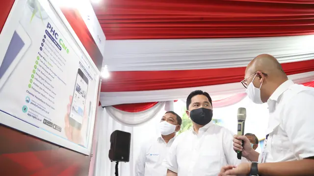 Erick Thohir Cek Kesiapan Laboratorium PCR di RS PHC Surabaya Percepat Penanganan Covid-19