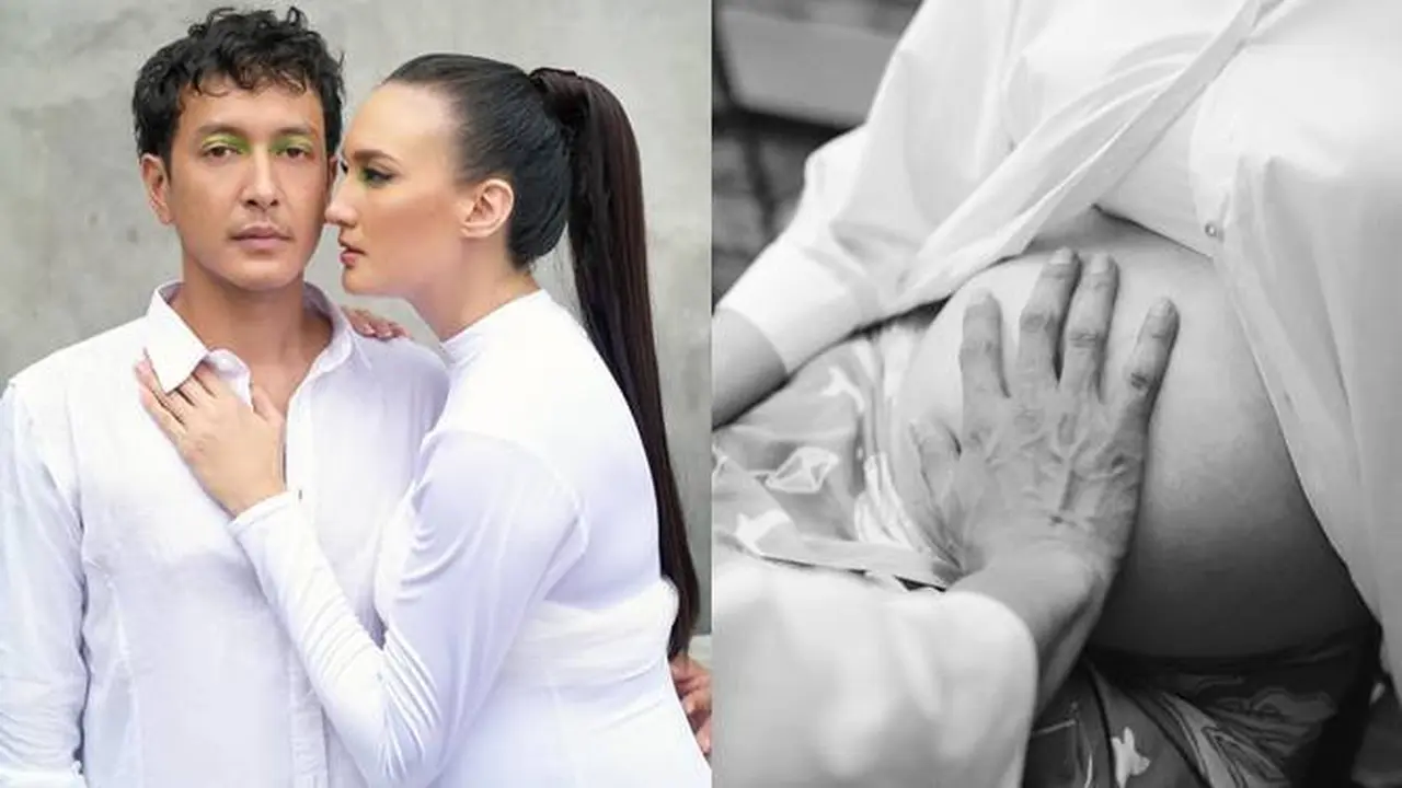 7 Maternity Shoot Nadine Chandrawinata dan Dimas Anggara Tampil Bernuansa Putih