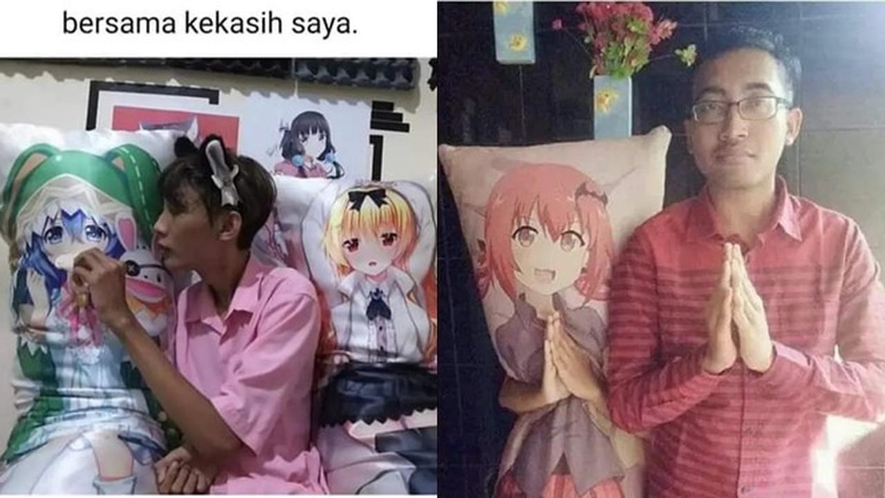 6 Potret Bantal Wibu Ini Nyeleneh Banget, Halu Gambar Anime