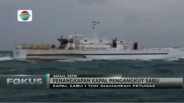 Kapal Taiwan Wanderlust yang mengangkut sabu 1 ton ini sempat menghindar dari kejaran petugas patroli Bea Cukai.