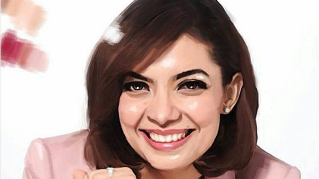 Gaya rambut Najwa Shihab di Mata Najwa