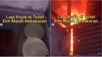 Momen pemuda masih di toilet saat kebakaran, netizen: kameramen selalu selamat. (Sumber: TikTok/startlaundryexpress)