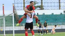 Lulinha merayakan gol yang dicetaknya untuk Madura United pada laga BRI Liga 1 2024/2025 (c) PT LIB