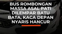Perjalanan rombongan Aliansi Masyarakat Pati Bersatu (AMPB) menuju Jakarta mendadak mencekam.

Saat melintas di Tol Jakarta-Cikampek (Japek) KM 54-55, Senin (24/8/2026) pagi, bus yang membawa massa asal Pati dilempari batu bata oleh dua orang tak dikenal.

Sebuah batu bata berukuran besar disebut...