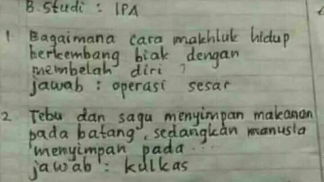 [Bintang] Jawaban Konyol Anak SD