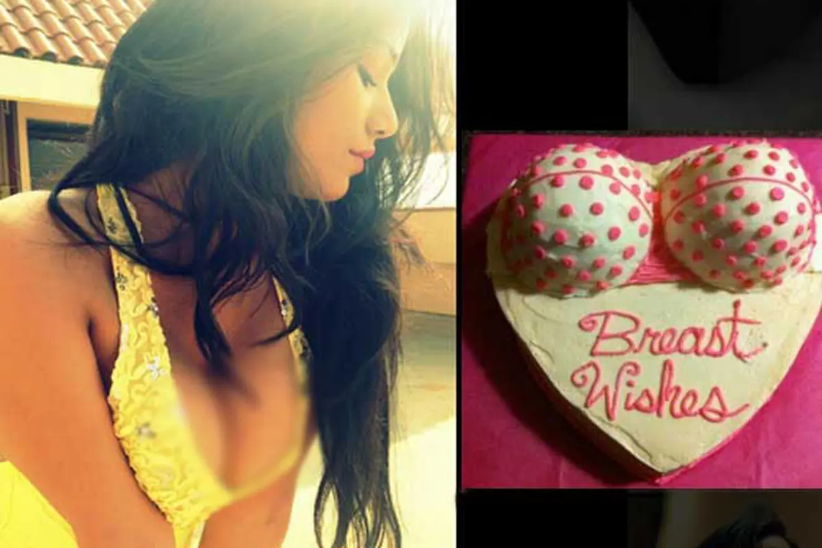 Ultah ke 23, Poonam Pandey Dihadiahi Kue Payudara dari Fans